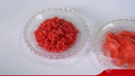Jengibre de sushi Jengibre en escabeche en color rosa o color blanco en envases de frascos de vidrio para venta al por menor