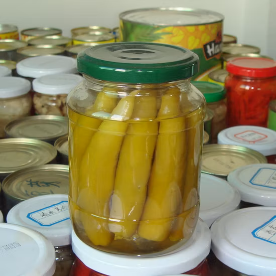 Jengibre de sushi Jengibre en escabeche en color rosa o color blanco en envases de frascos de vidrio para venta al por menor